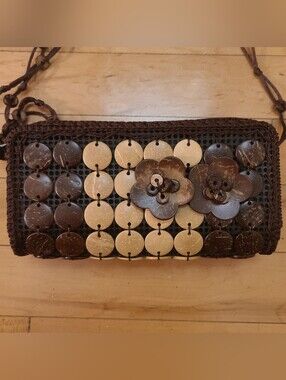 Coconut Shell Crochet Y2K Style Purse